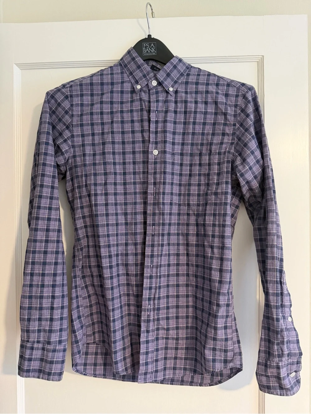 Men's Purple Plaid Button-Down Shirt JCrew